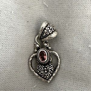 Pendant sterling silver with morganite stone